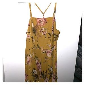 Xhilaration Yellow Floral Romper